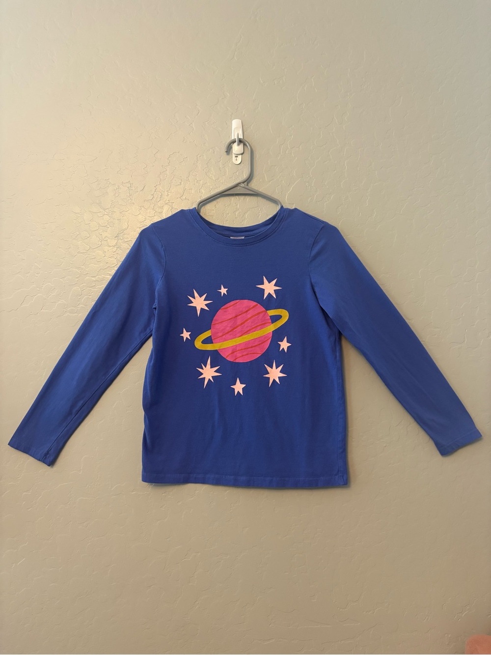 Hanna andersson long sleeve graphic tee sparkly saturn print 150 CM US 12